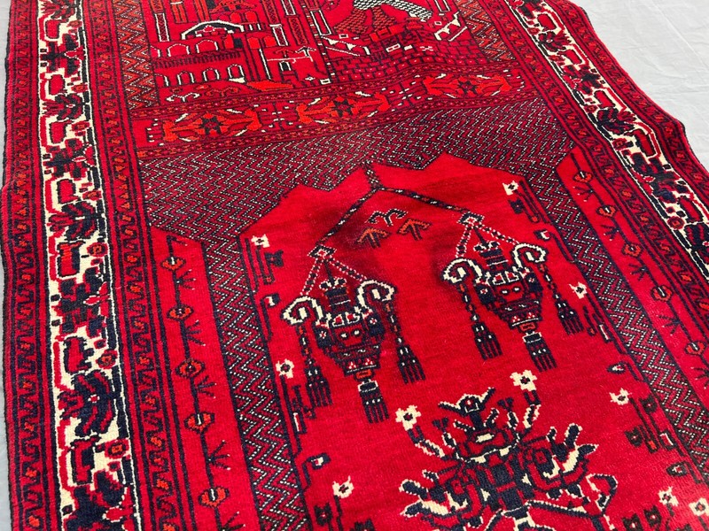 2'4x3'6 Ft Afghan Hand Knotted Turkmen Prayer Rug – Accent Wool Home Decor Rug gallery