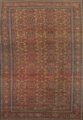 Pre-1900 Vegetable Dye Hand-made Traditional Area Rug Antique Carpet 9×12