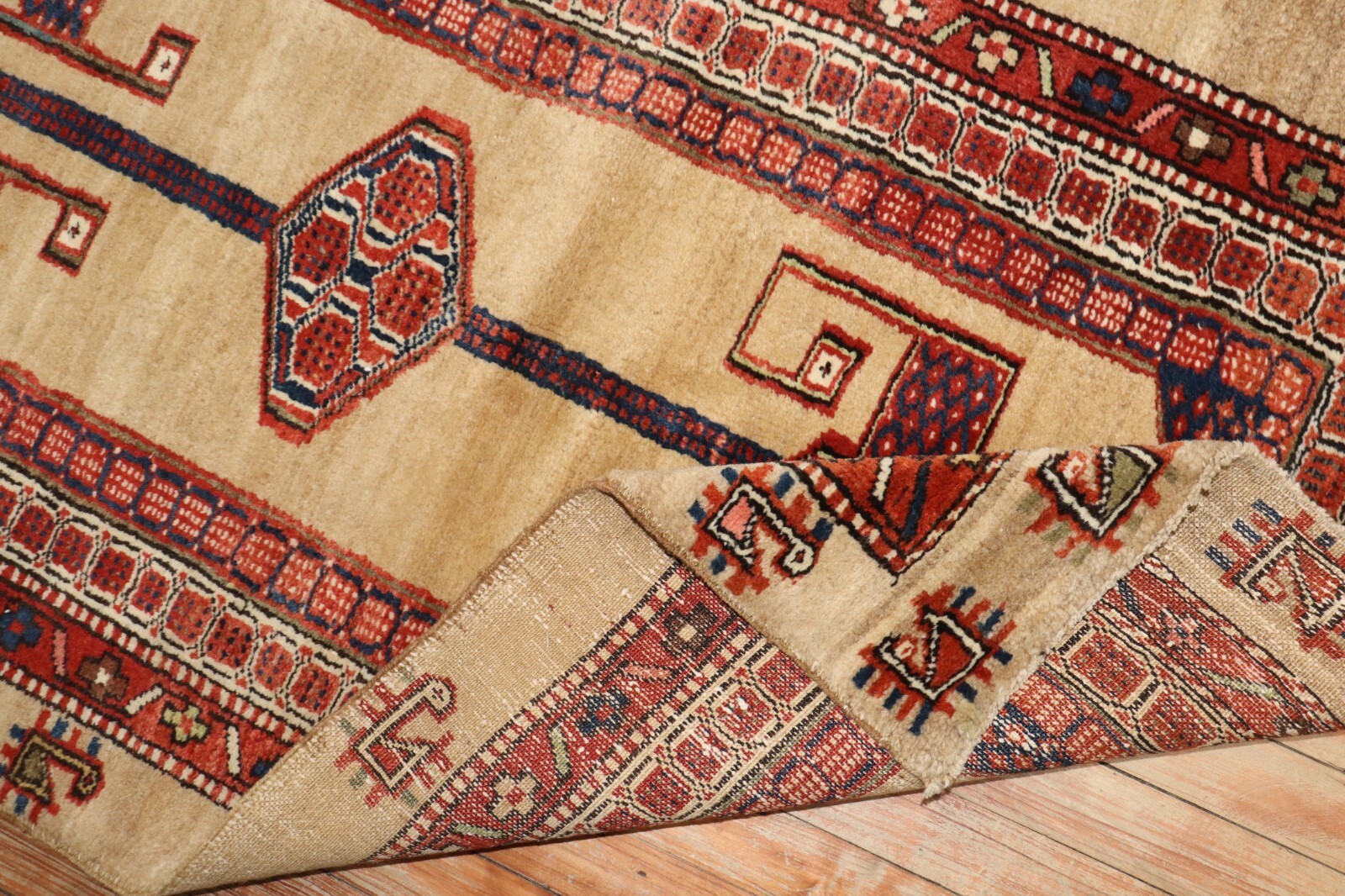 Antique Bakhshaish Camel Hair Rug 3'1''x16'9'' gallery