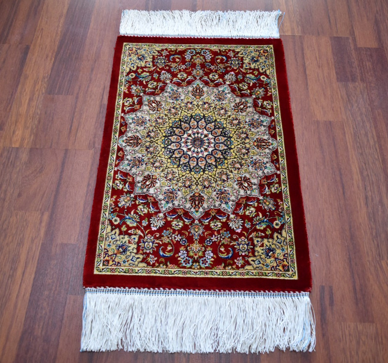 Silk Rug 100 % Bamboo Silk Mini Rug 16'' x 23'' Home Decor Rug Wall Hangings Rug gallery