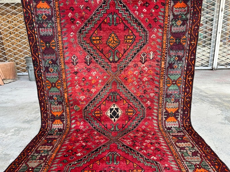 Semi Antique Caucasian Tribal Rug 5x9 Star Kazak Style Wool Living Room Runner gallery