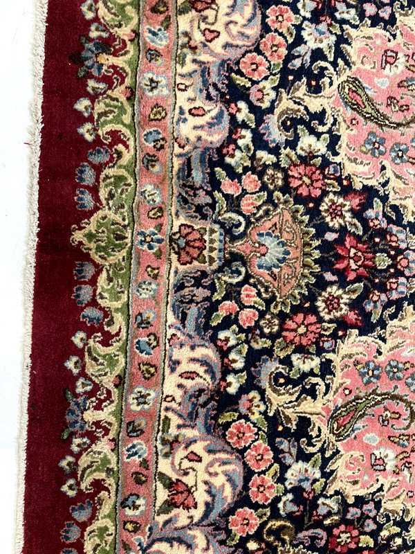 Antique Oriental Hand-Knotted Wool Area Rug Red/Salmon/Blue/Green 9'9" x 17'5" gallery