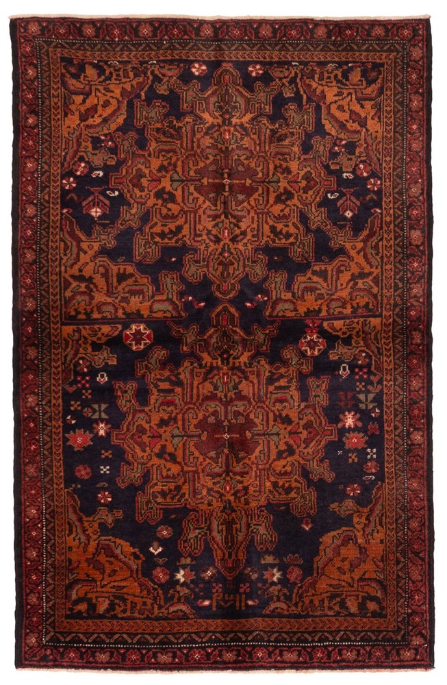 Traditional Vintage Hand-Knotted Area Rug 3'6" x 5'6" Oriental Wool Carpet