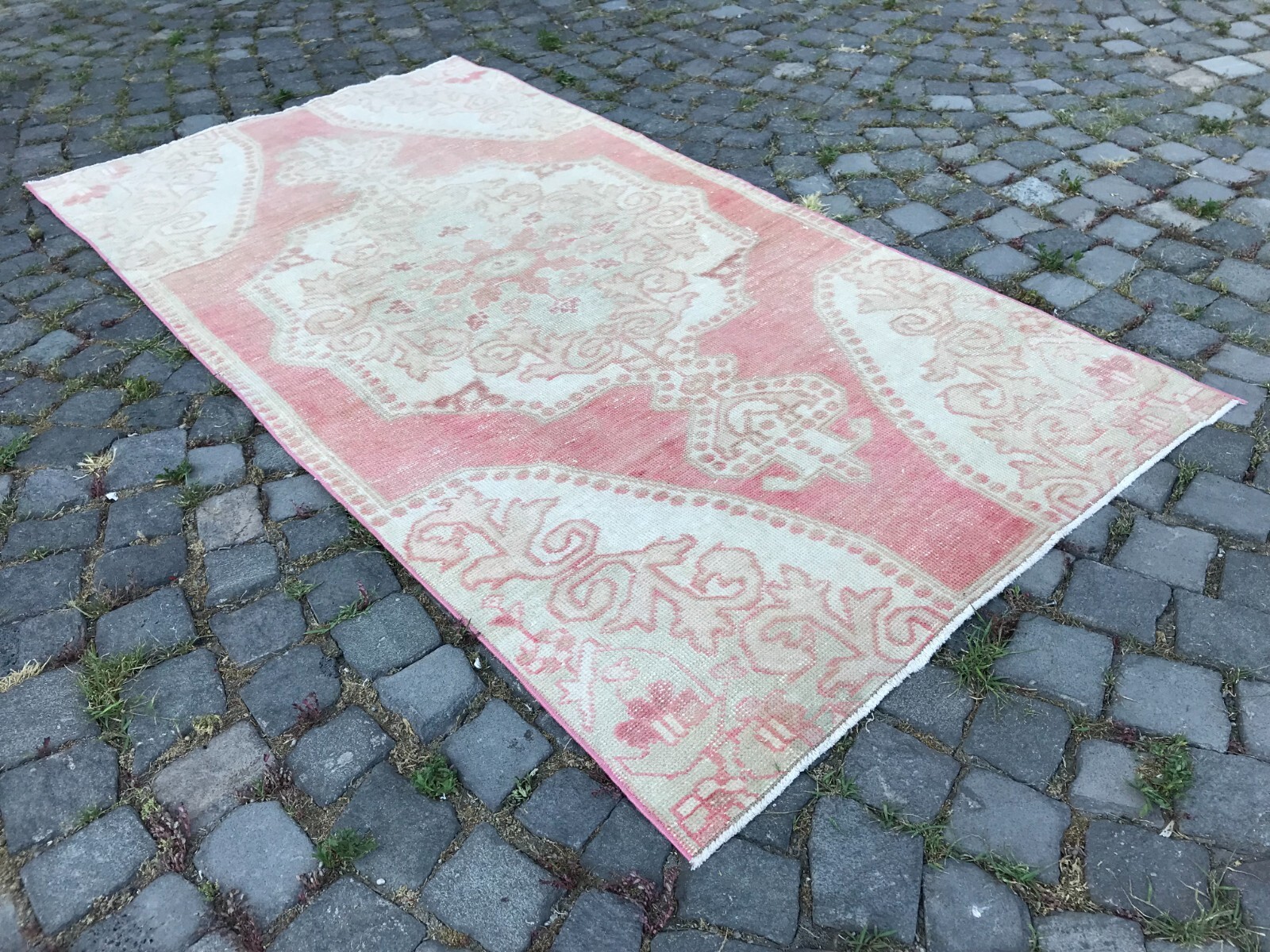 Oushak Kilim Rug Boho Decor Rug Home Decor Rug Turkish Vintage Rug 3,4 x 6,6 ft gallery