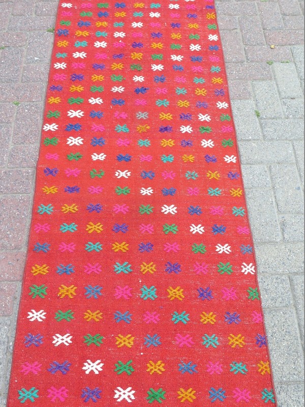 Turkish Runner Rug, Hallway Rug, Corridor Rugs, Home Decor, Stairs Rug 28"x105" gallery