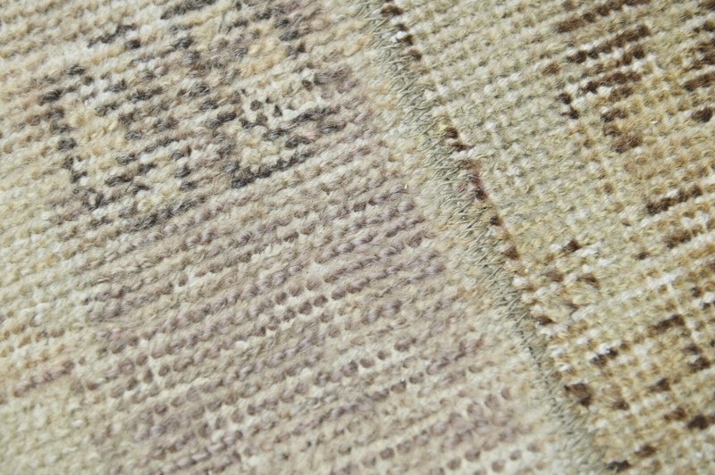 Vintage Turkish Runner Rug 2x5ft Wool Anatolian Handmade Hallway Oushak BEIGE gallery