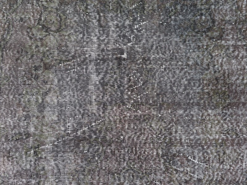Vintage Turkish Handmade Carpet, Overdyed Gray Wool Rug, Solid Boho Rug 46"x81" gallery