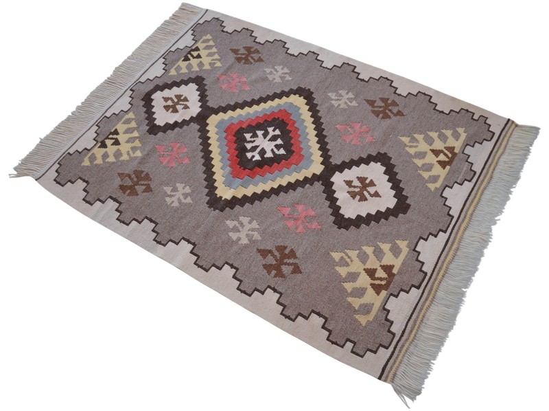 Handmade Small Rug Wool Turkish Rug New Kilim, Doormat, Home Gift ideas 3 x 4 ft gallery