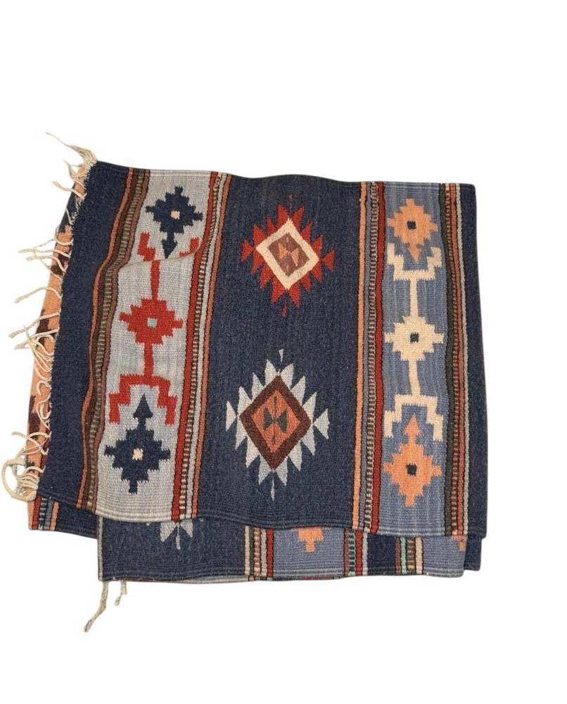 Handwoven Antique Tribal Rug 17 inches Wide By 9.75 Feet Long Used Condition