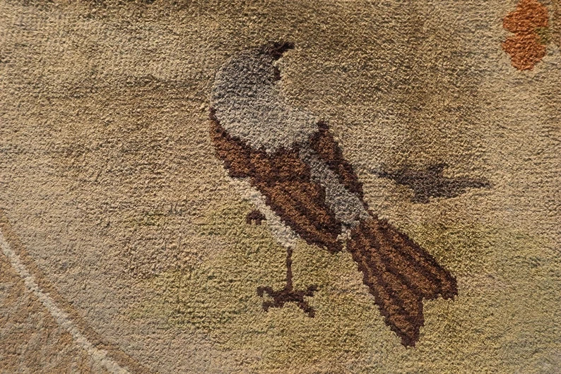 OLLECTORS PIECE Vintage Natural Pure 100% Silk Pictorial for Kids Room Rug gallery
