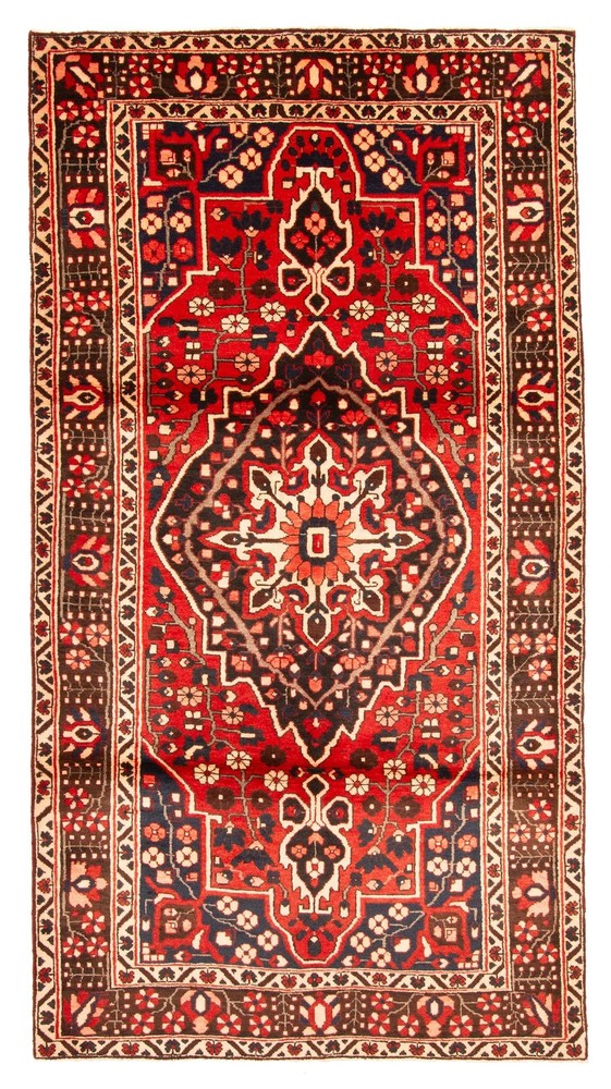 Vintage Hand-Knotted Area Rug 5'0" x 9'10" Traditional Wool Carpet