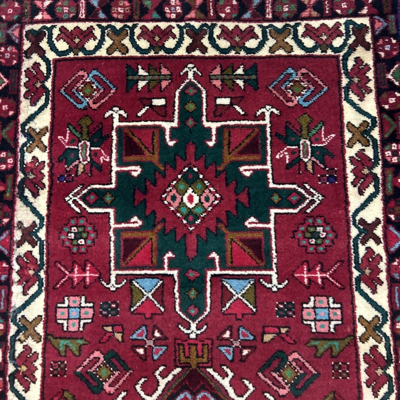 HANDMADE HERIZE RUNNER 100% WOOL per/ira Geometric Runner Rug 2’8 x 10’8” gallery