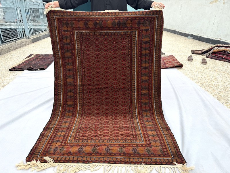 4x6 ft Fine Afghan Hand Knotted Vintage Area Rug Tribal Baluchi Geometric Carpet gallery