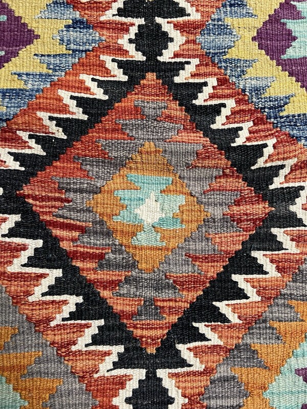 Vintage Kilim Traditional Hand Made Oriental Wool Kilim 5ftx3.2ft 162cmx104cm gallery