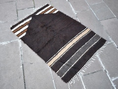 Turkish Rug 34” x 47” Vintage Mohair Rug Anatolian Rug Oriental Kilim NO DYE