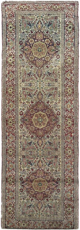3x9 Antique Turkish Oushak Rug Fine Sivas Runner 73cm x 267cm Circa 1890 gallery