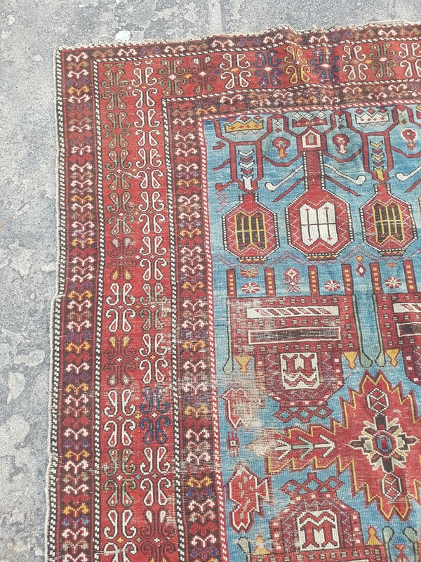 Vintage Hand Made Traditional Rug Oriental Wool Multicolor Carpet 177x128 cm gallery