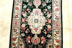 12X3 BREATHTAKING MASTERPIECE 400KPSI HAND KNOTTED SILK WOOL TABRIZZ RUG RUNNER