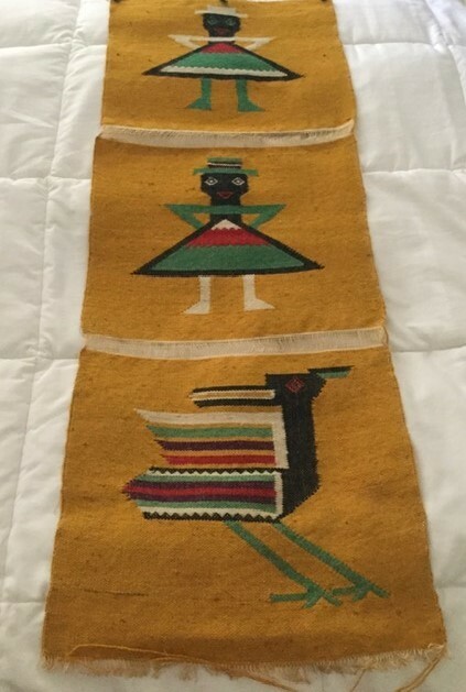 Vintage Peruvian Hand Woven and Hand Made - Wool Hanging Tapestry   gallery
