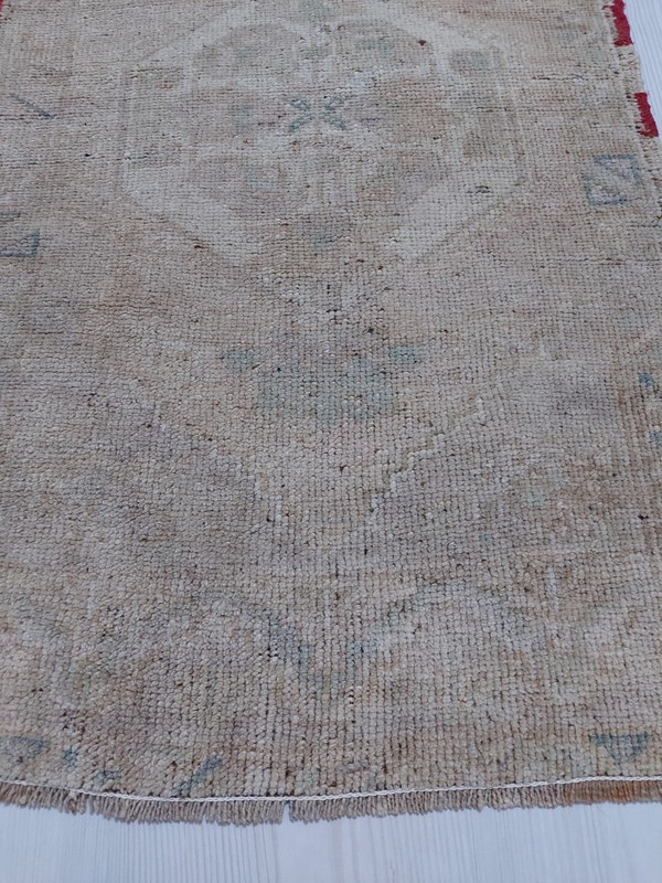 Oushak Vintage Rug Faded Turkish Rug Bathroom Rug Kitchen Rug Doormat Rug Nature gallery