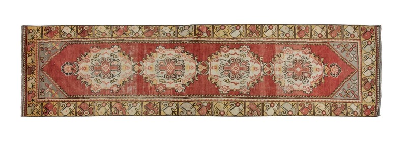 Runner Rug,Turkish Runner,Vintage Runner,Oushak Rug,Floor Rug, 2'7 X 9'9 feet gallery