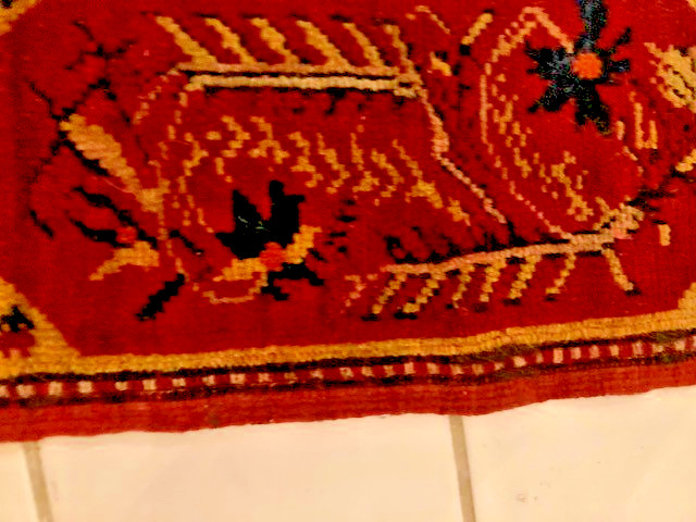 Small Antique Kurdish Tribal Rug handspun, natural dye 100% wool 17.5''x9.5'' gallery