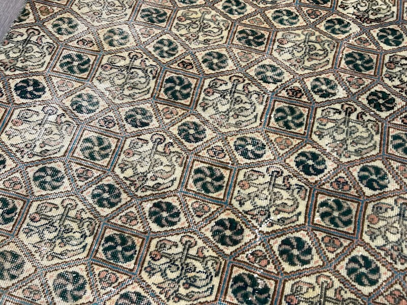 Green Runner Rug, Handmade Runner Rug, Vinatge Runner Rug, 2.6 x 9.6 ft gallery