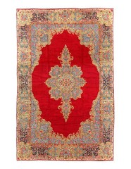 Red Oriental Antique Hand Knotted Wool 13′ X 19′