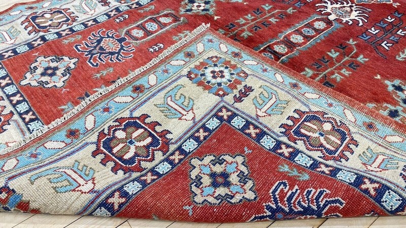 Masterpiece Vintage 1990s Natural Dye Wool Pile Legendary Oushak Rug 5’x7’ gallery