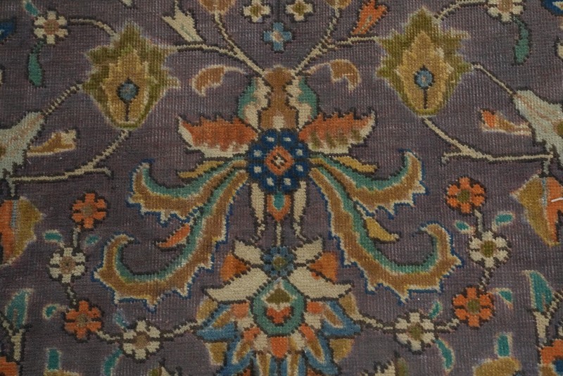 Vintage Purple Floral Traditional Style All-Over Pattern Rug 4x6 ft Hand-knotted gallery