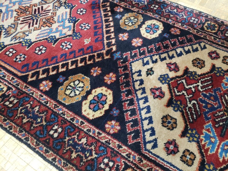 2.6x6 TURKISH KAZAK KARAJEH VINTAGE AUTHENTIC HAND WOVEN 100% WOOL ORIENTAL RUG gallery