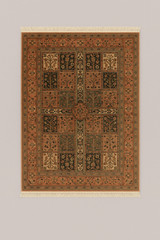 Vintage 49-Year-Old Kashmiri Silk Cashmere Rug 4’3 x 2’6 ft, Hand Knotted, Wall