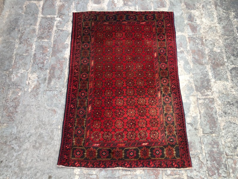 Antique Turkmen Bashiri Rug 2'9x4'1 ft Afghan Hand Knotted Tribal Wool Carpet gallery