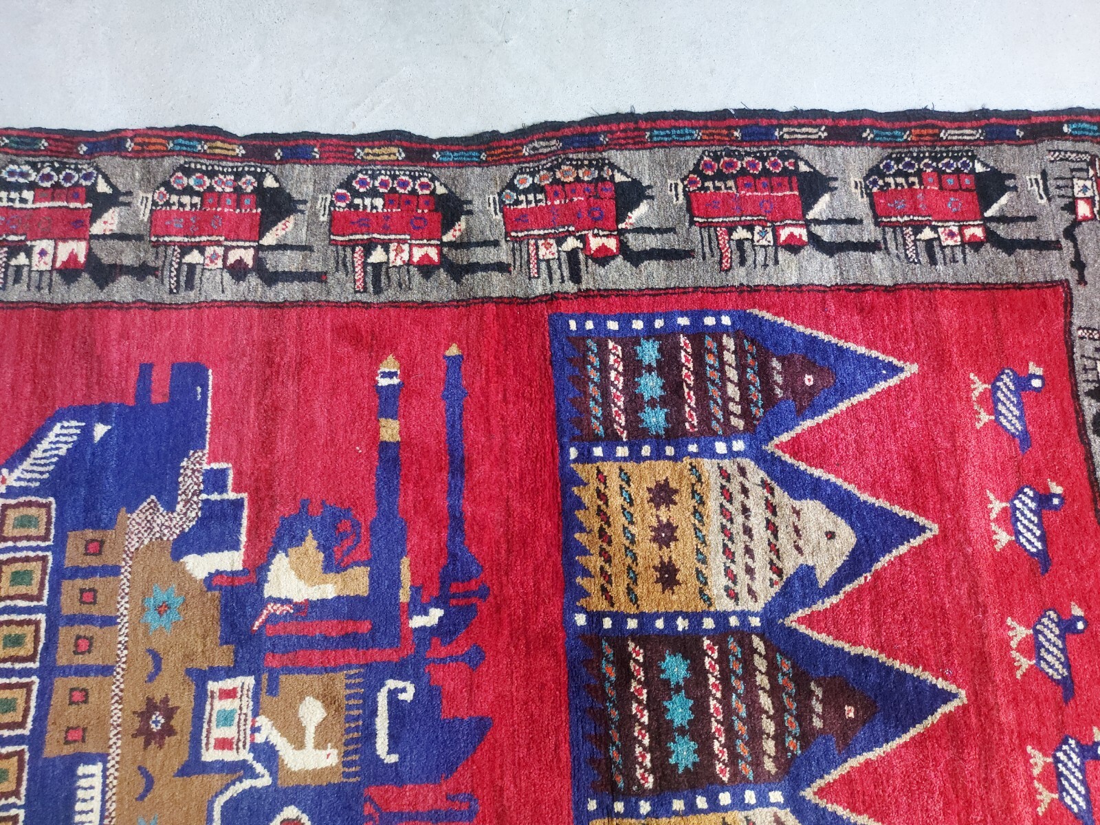 6'x4' Ft Gorgeous Afghan War Art Vintage Wool rug best tribal rug oriental rug gallery