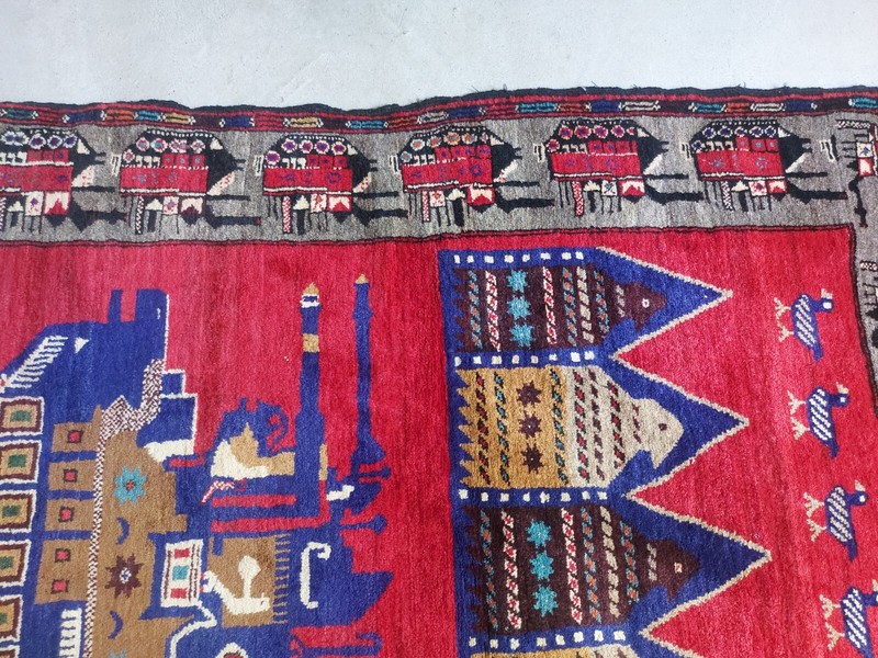 6'x4' Ft Gorgeous Afghan War Art Vintage Wool rug best tribal rug oriental rug gallery