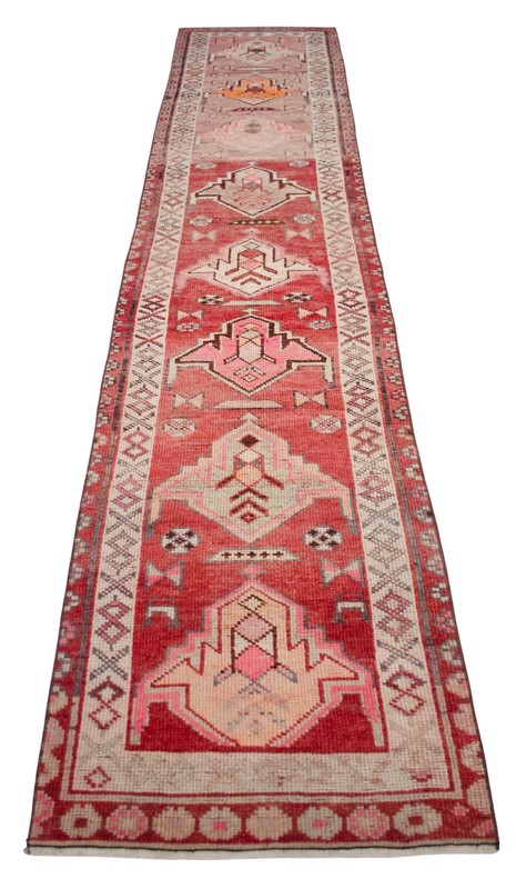 Turkish Runner Rug, Hand Made Rug, Tribal Wool Rug, Ethnic Runner Rug 3 x 12 ft gallery