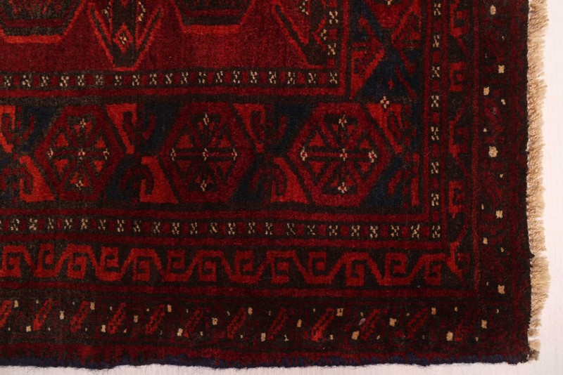 Vintage 3'7" x 4'3" Traditional Hand Knotted Vegetable Dye Wool Area Rug gallery