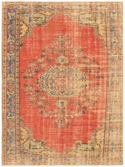Vintage Traditional Hand-Knotted Area Rug 6’2″ x 8’4″ Oriental Wool Carpet