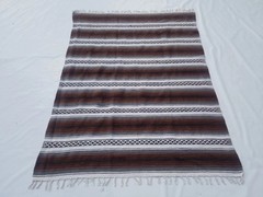 Vintage Traditional Handmade Mexican Serape Wool Multi Kilim 5.9×4.4ft