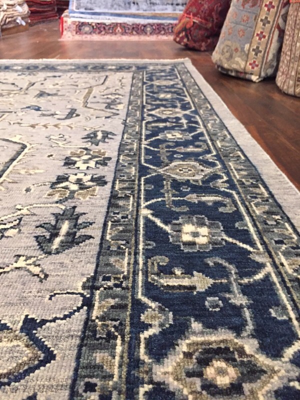 Genuine Hand Knotted Indo Oushak Heriz Geometric Area Rug Carpet 8’2”x10’6’’,49 gallery