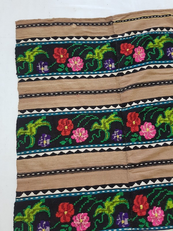 Vintage Handmade Traditional Romanian Floral Kilim Floor Rug Carpet 190x124 cm gallery