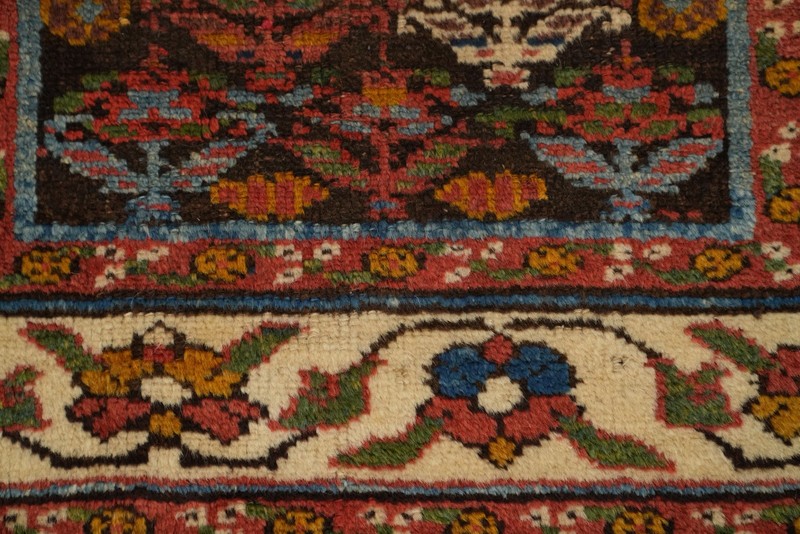 Vegetable Dye Paisley Semi-Antique 16 ft Long Runner Rug Handmade Wool Rug 3x16 gallery
