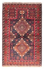 Vintage Hand-Knotted Area Rug 2’10” x 4’8″ Traditional Oriental Wool Carpet