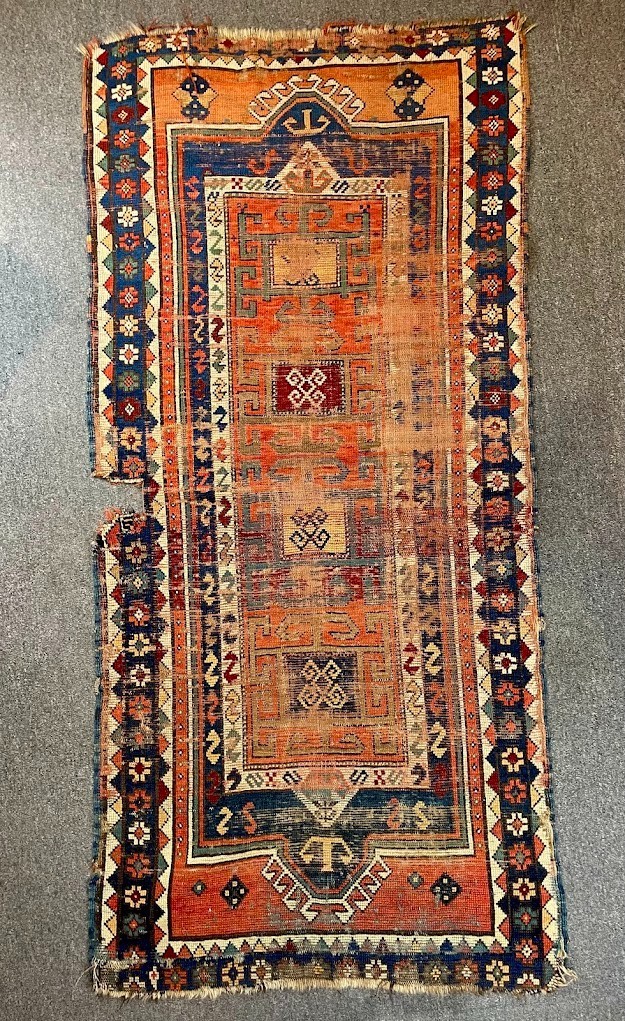 ANTIQUE Caucasian Shirvan Rug, Size 3x6, Handwoven Vegetable Dyed Wool gallery