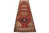 Vintage Tribal Runner 3’6” x 10’8” Red Wool Geometric Hand-Knotted Oriental Rug gallery