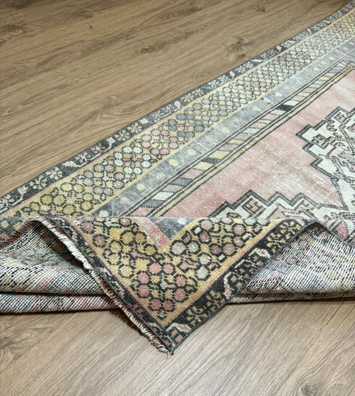 4x7 PINK Oushak Rug, Handwoven Vintage Rug, Turkish Rug, Handmade Wool Area Rug gallery