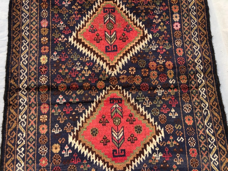 3'1" x 4'1" Afghan Baluchi Rug Hand-Knotted Wool Carpet Vintage Tribal Decor Rug gallery