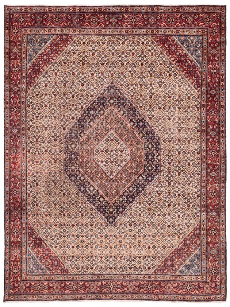 Traditional Vintage Hand-Knotted Carpet 9'5" x 12'6" Wool Area Rug