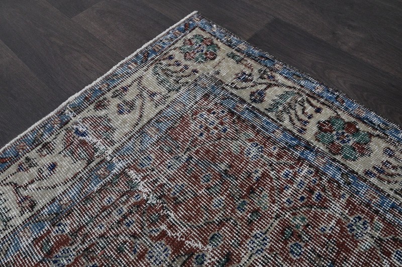 Oushak Turkish Vintage Rug 5x8 Kilim Rug Anatolian Handmade Boho Decor RED gallery