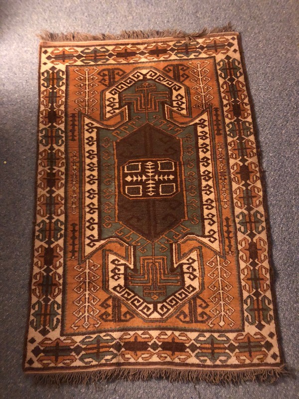 EXTREMELY RARE Antique Turkish Carpet - Wool On Wool 150cm x 95cm approx gallery
